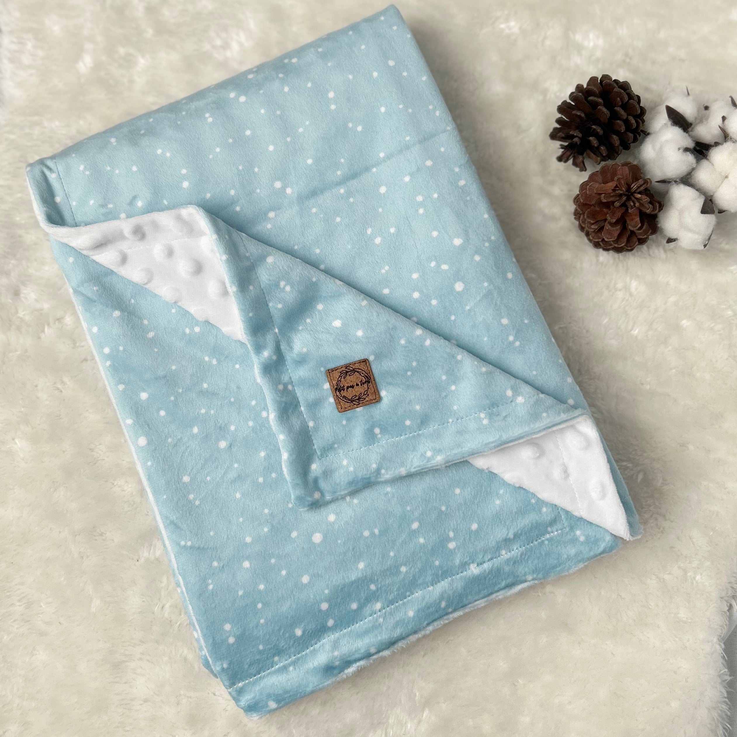 Couverture en minky - Petite neige