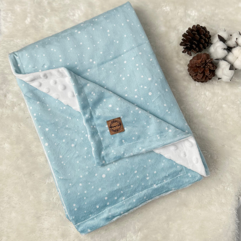Couverture en minky - Petite neige