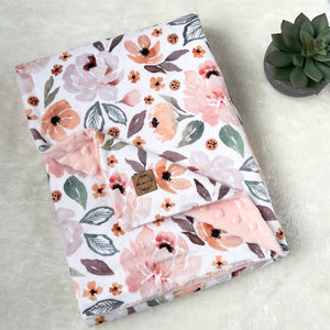 Couverture en minky - Floral quartz