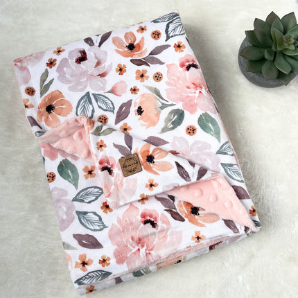 Couverture en minky - Floral quartz