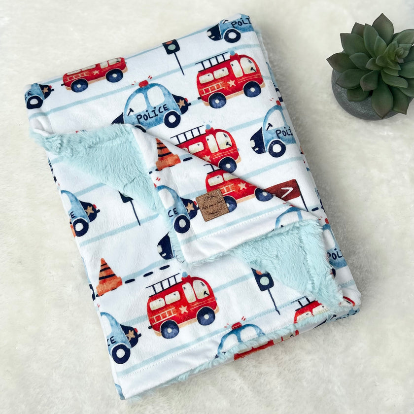 Couverture minky / fourrure - Véhicule d’urgence