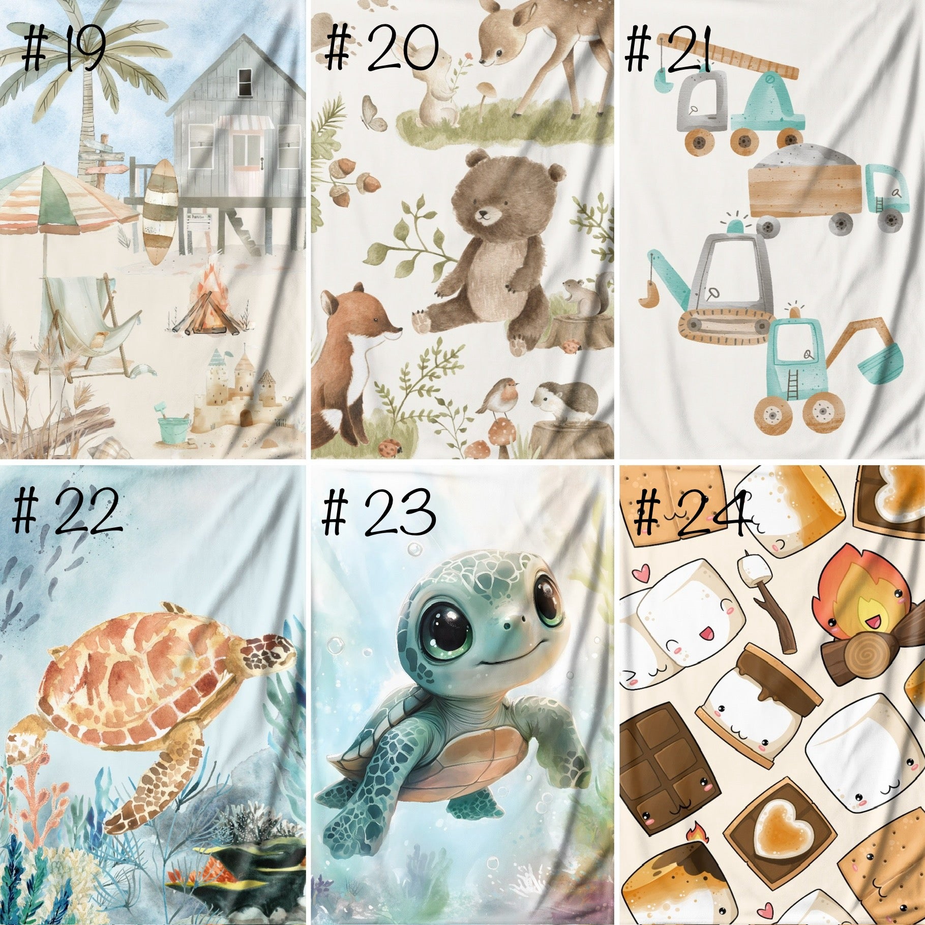 Serviette de plage pour bébé/enfant/adulte (Motif grand format)