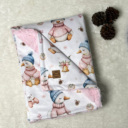 Couverture minky/fourrure - Cane d’hiver