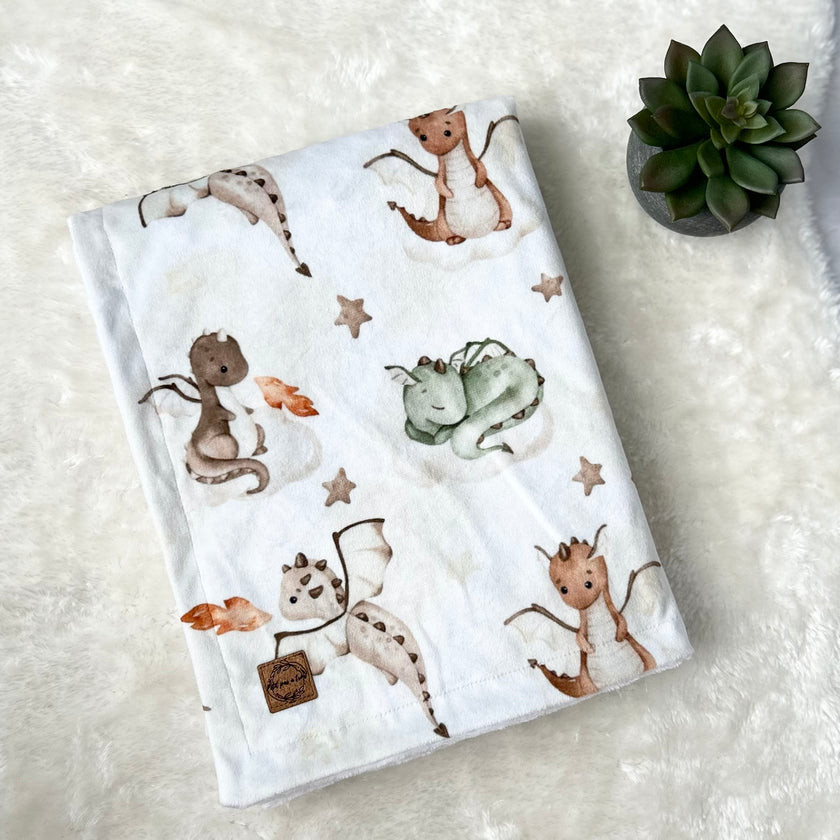 Couverture en minky - Dragons