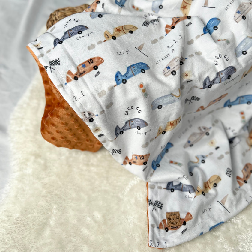 Couverture en minky -  Course automobile