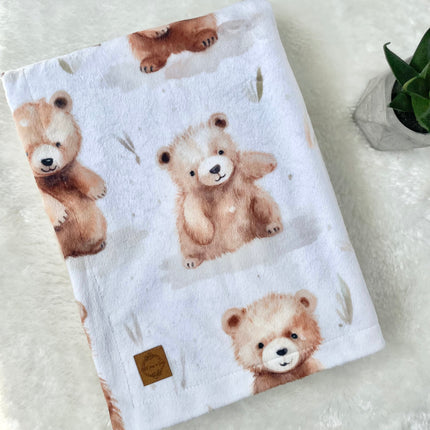 Couverture en minky - Oursons mignons