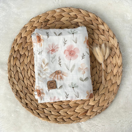 Mousseline de bambou - Fleurs studieuses