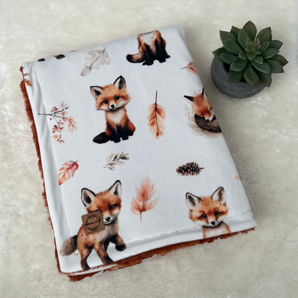 Couverture minky / fourrure - Petit renard