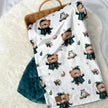 Couverture en minky - Ourson magicien