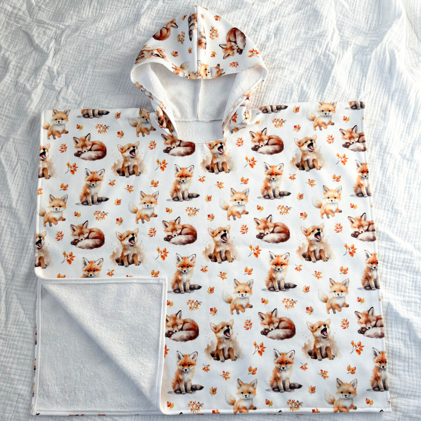 Poncho de plage 1-3 ans - Renard pastel