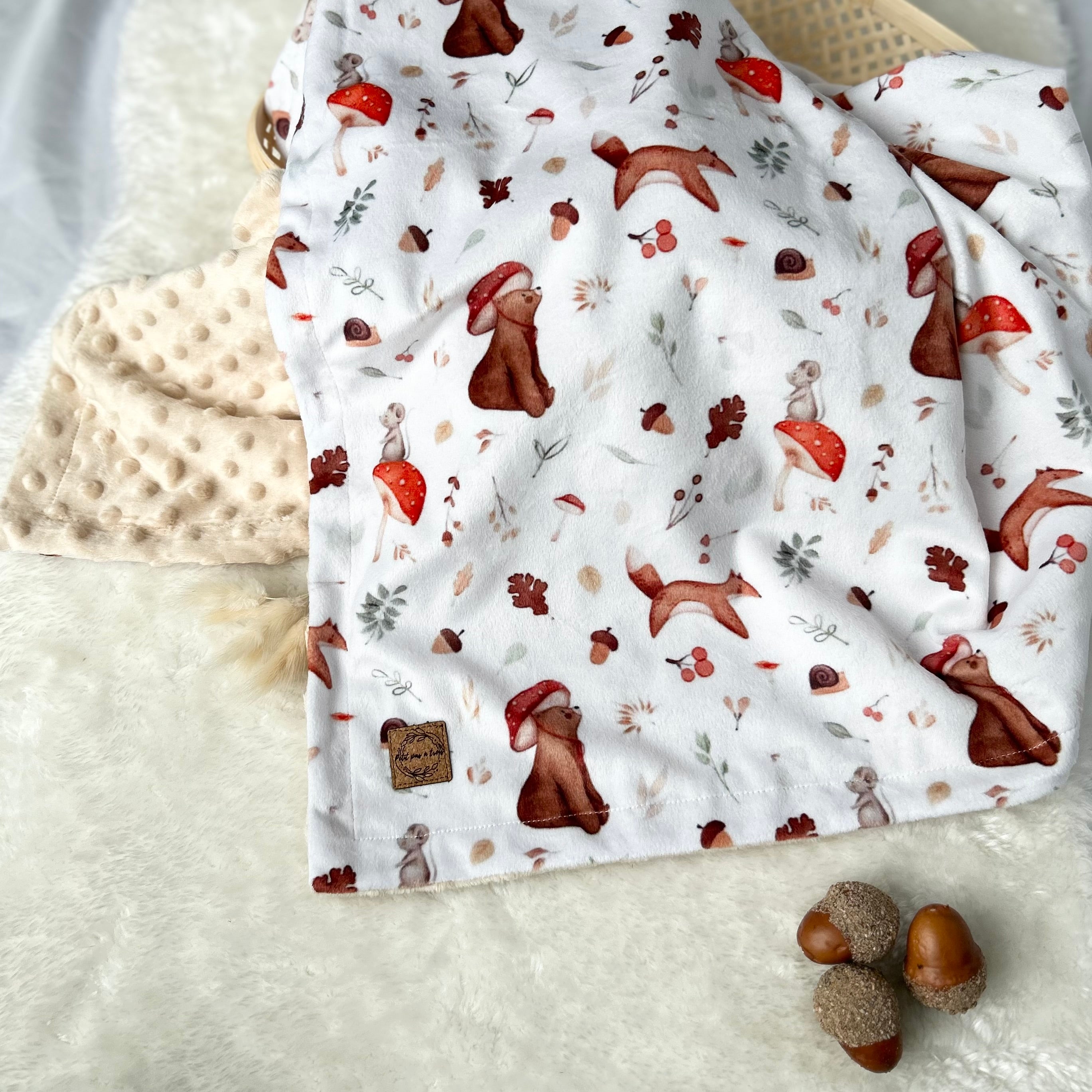 Couverture en minky -  Sous-bois