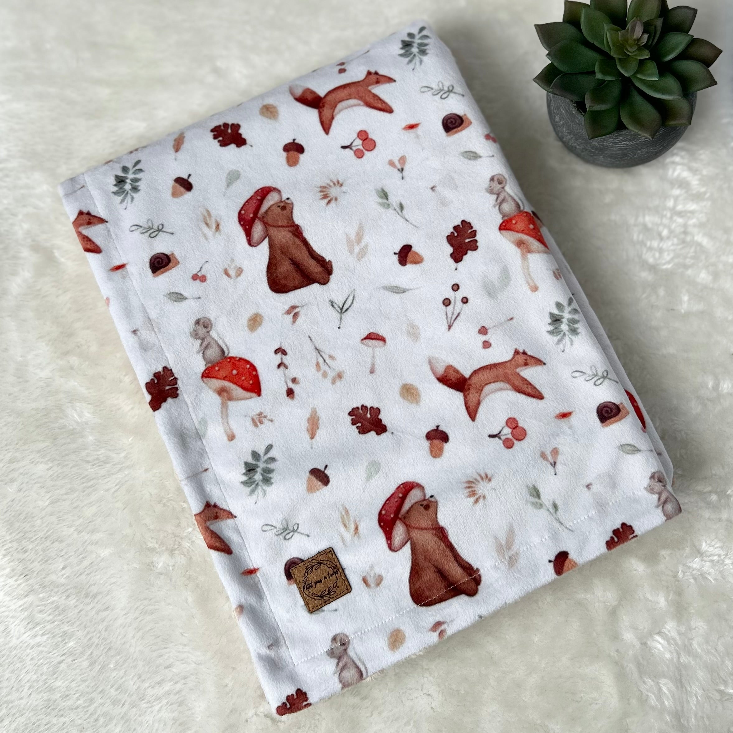 Couverture en minky -  Sous-bois