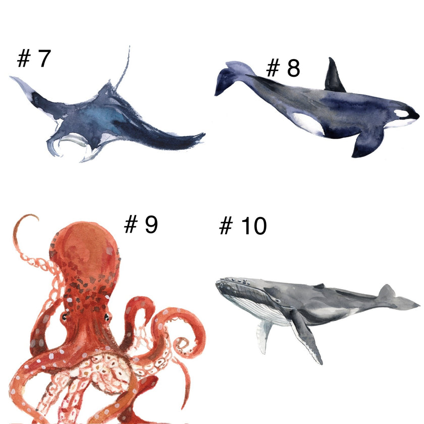 Doudou de naissance personnalisée - Sous l’océan