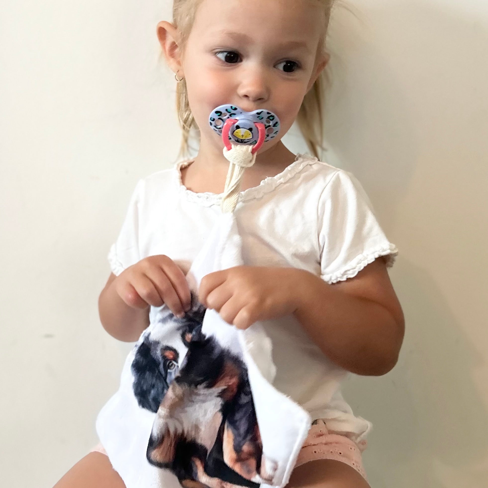 Doudou attache-suce personnalisée - Chiots