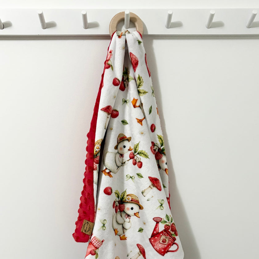 Doudou de transport - Plumes et framboises