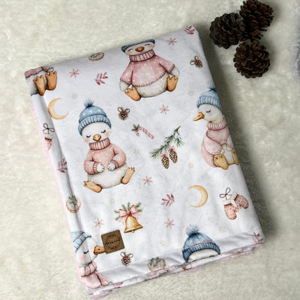 Couverture minky/fourrure - Cane d’hiver