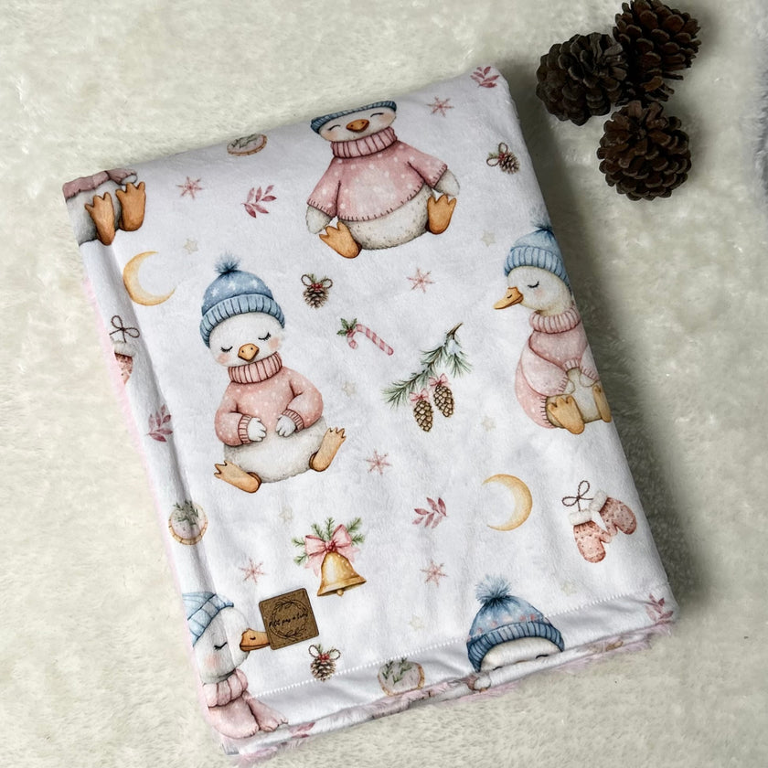 Couverture minky/fourrure - Cane d’hiver