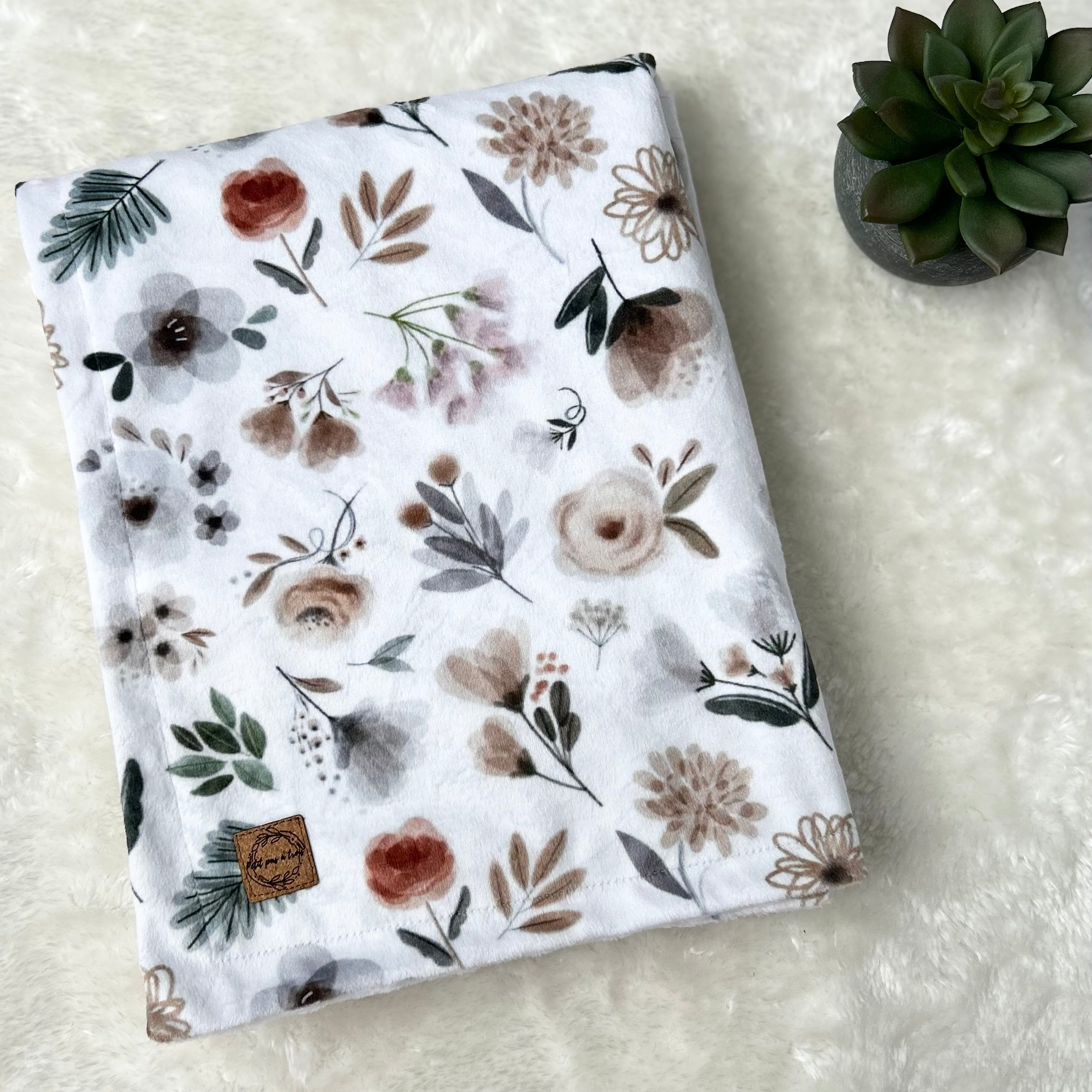 Couverture en minky - Fleurs des prés