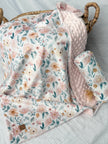 Couverture en minky - Jardin pastel