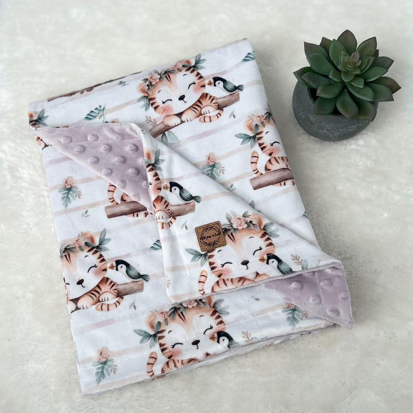 Couverture en minky - Petite tigresse