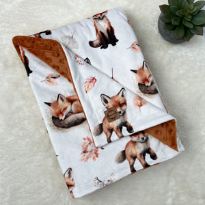 Couverture en minky - Petit renard