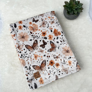 Couverture en minky - Papillons de lin