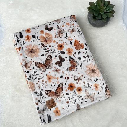 Couverture en minky - Papillons de lin