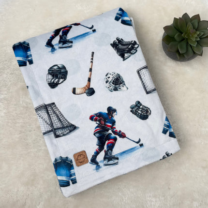 Couverture en minky - Hockey