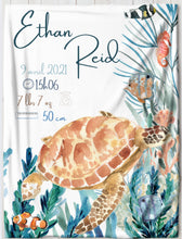 Charger l&#39;image dans la galerie, Doudou de naissance personnalisée - Sous l’océan
