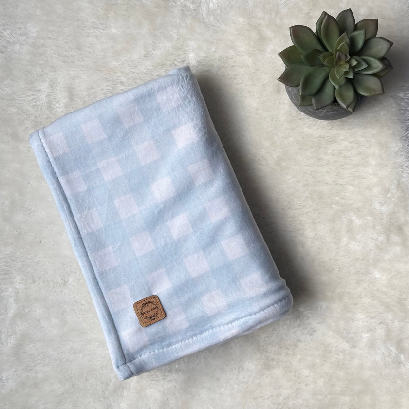 Doudou douceur - Gingham bleu