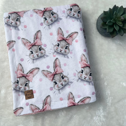 Couverture en minky - Petite lapine
