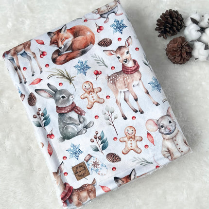 Couverture minky / fourrure - Petits animaux d’hiver