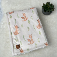 Charger l&#39;image dans la galerie, Couverture minky/fourrure - Petits kangourous
