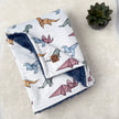 Couverture en minky/fourrure - Dinos géo