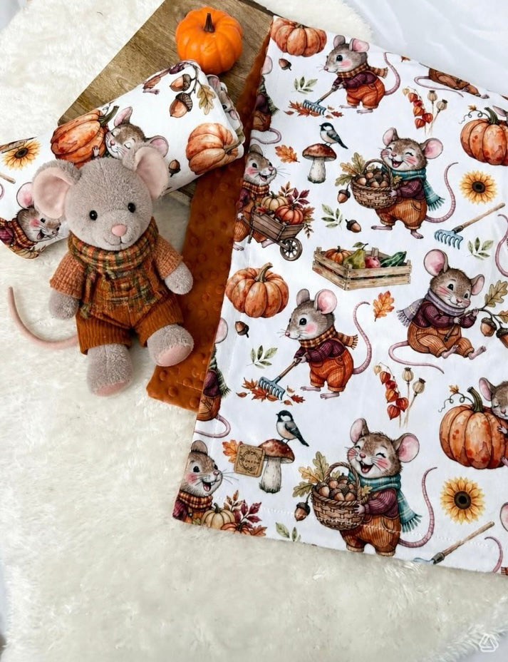 Couverture en minky - Souris des récoltes