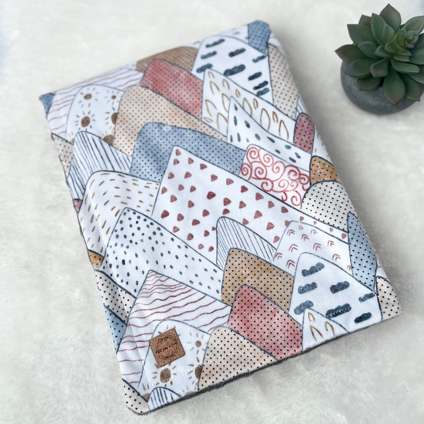 Couverture en minky - Montagnes boho