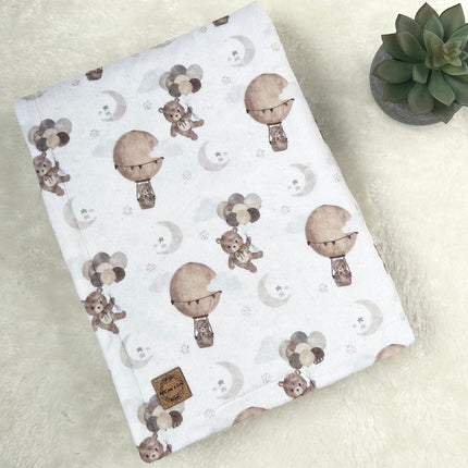 Couverture en minky - Ourson dans le ciel