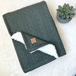 Couverture en tricot - Vert forêt