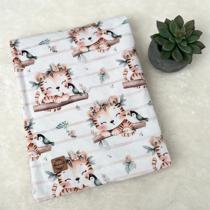 Couverture en minky - Petite tigresse