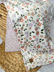 Couverture en minky - Fleurs printanières