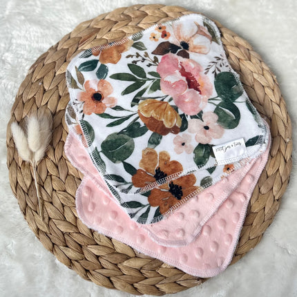 Débarbouillettes réversibles - Floral vintage / Quartz