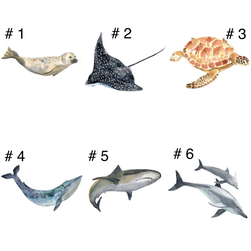 Doudou de naissance personnalisée - Sous l’océan