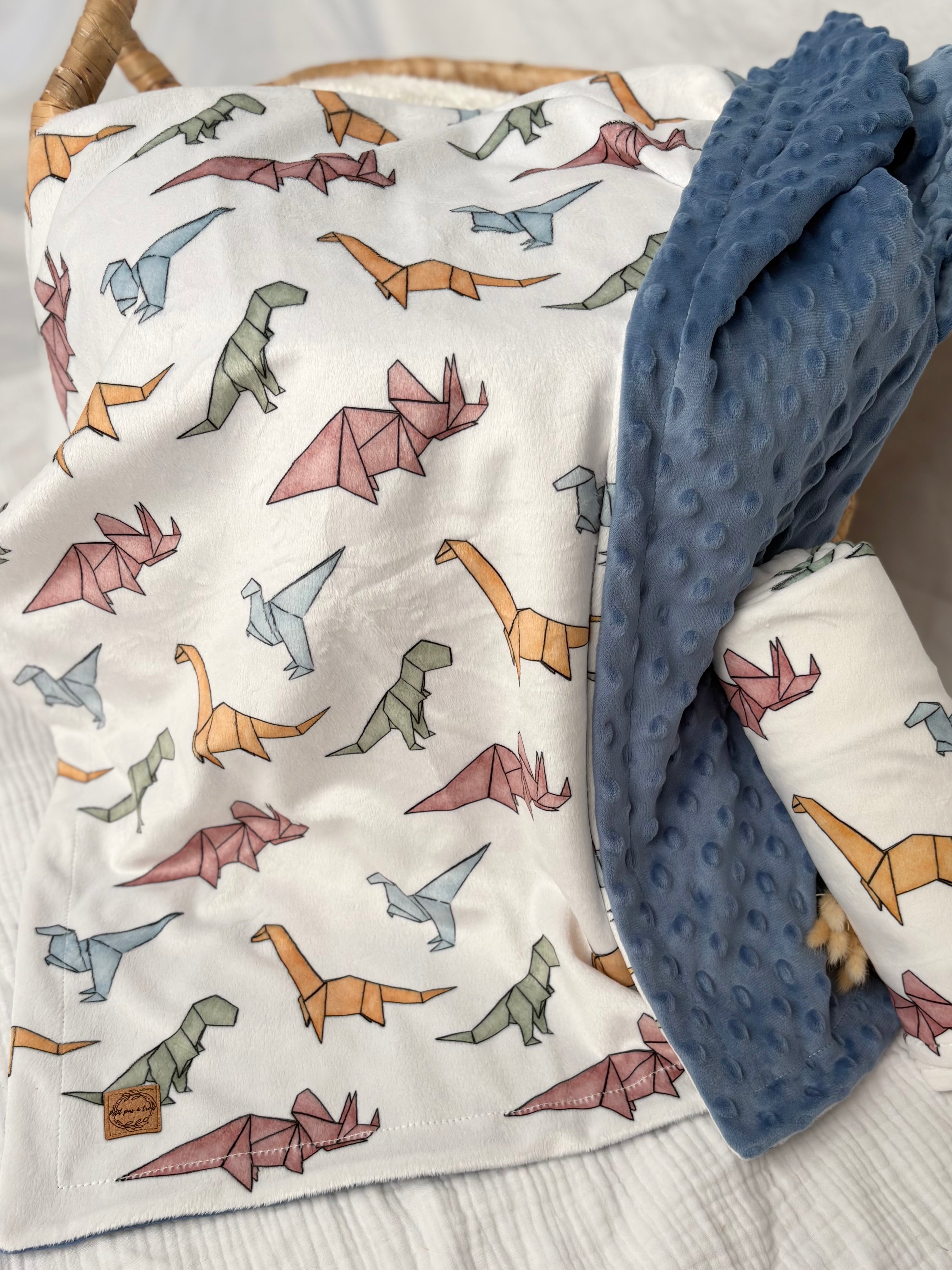 Couverture en minky - Dinos géo