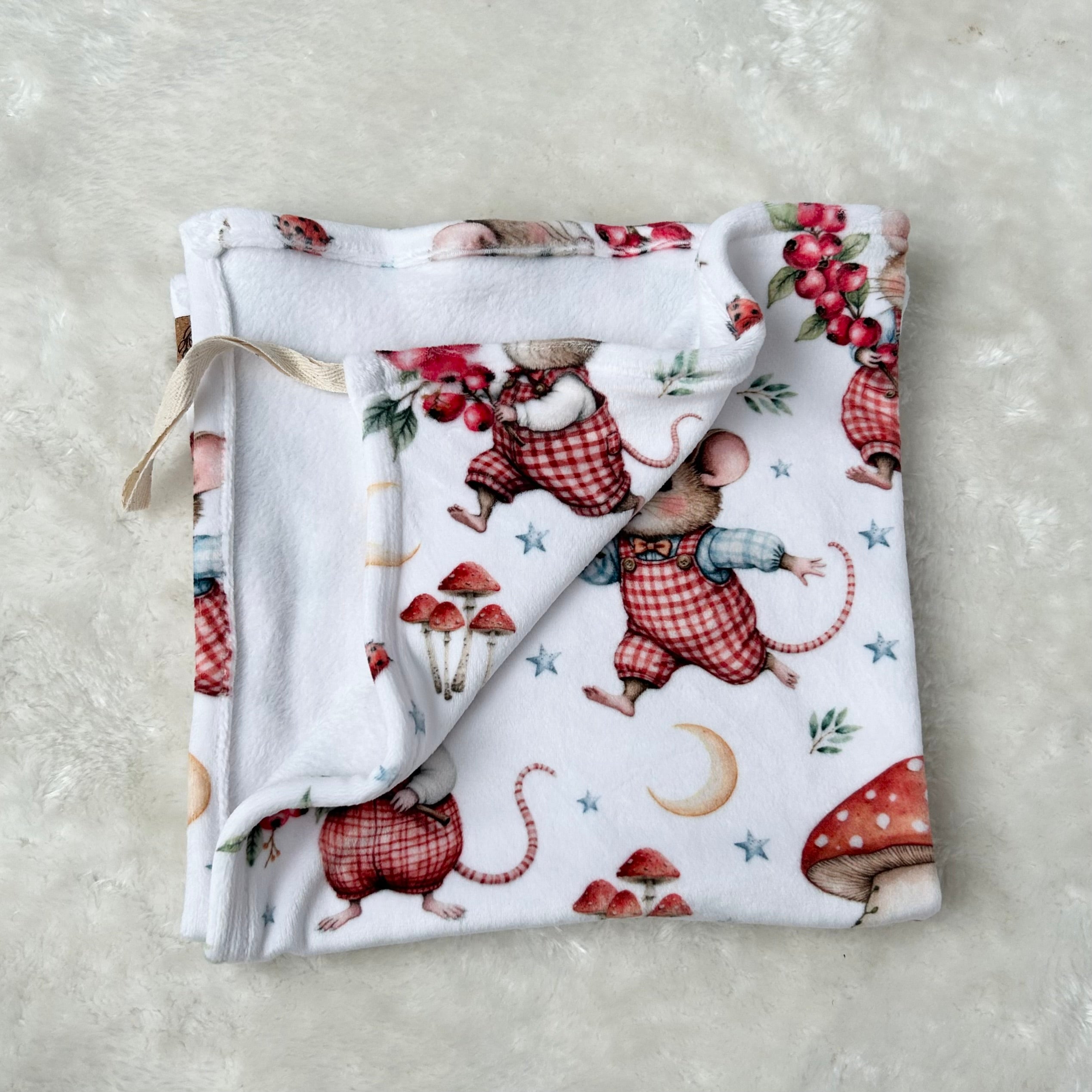 Doudou douceur attache-suce - Maison champignon