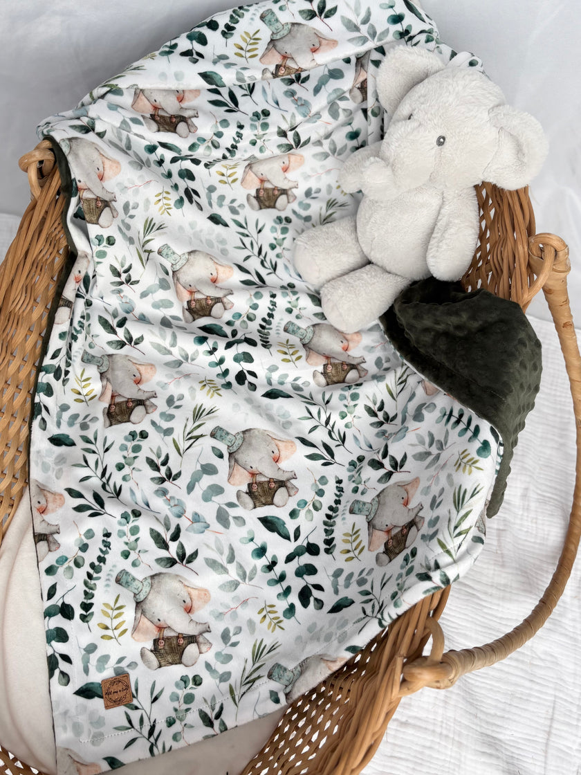 Couverture en minky - Hubert l’éléphant