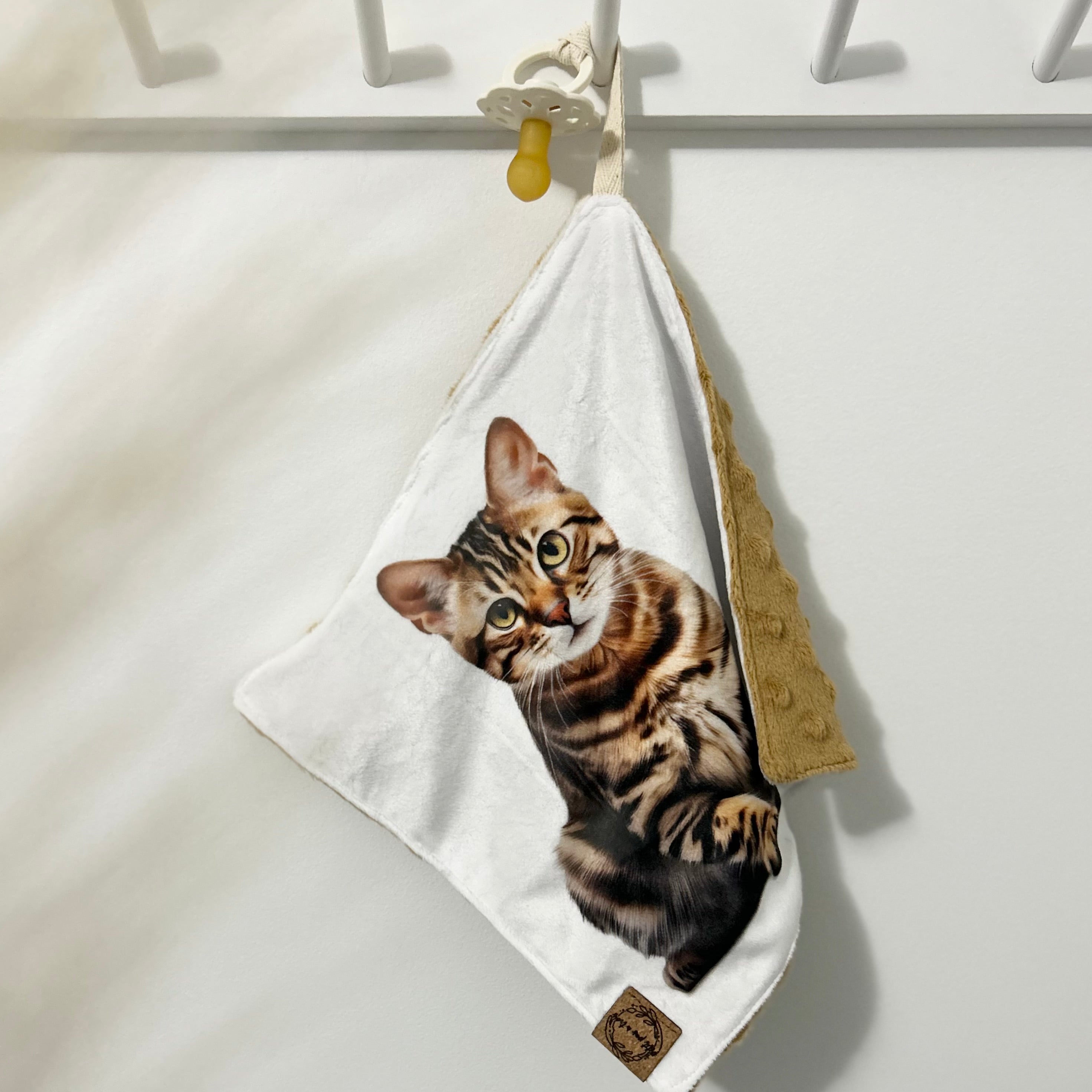 Doudou attache-suce personnalisée - Chats