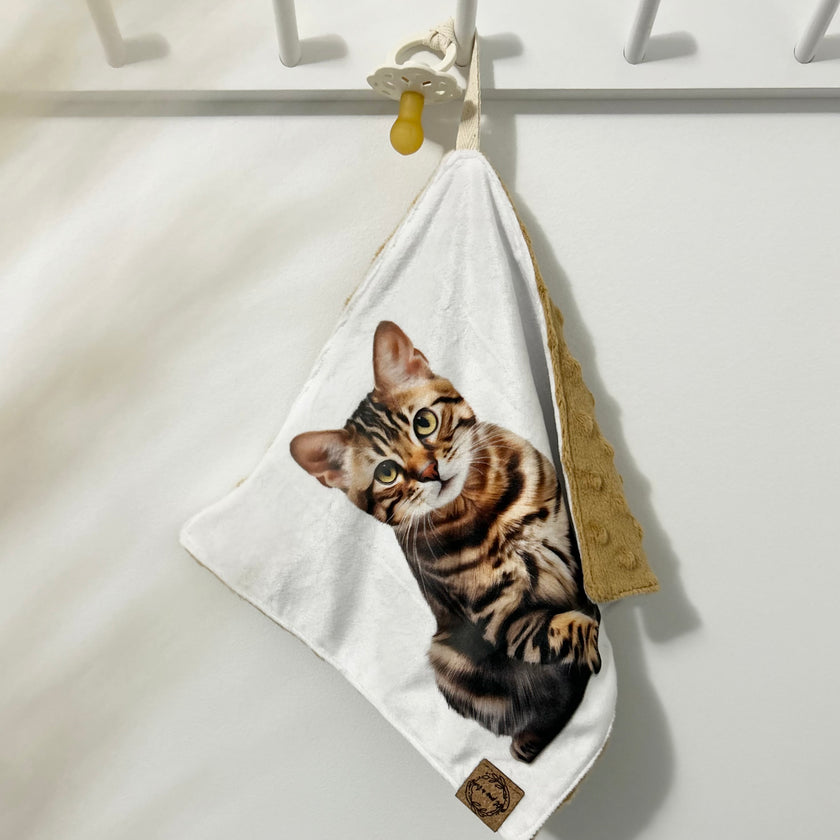 Doudou attache-suce personnalisée - Chats