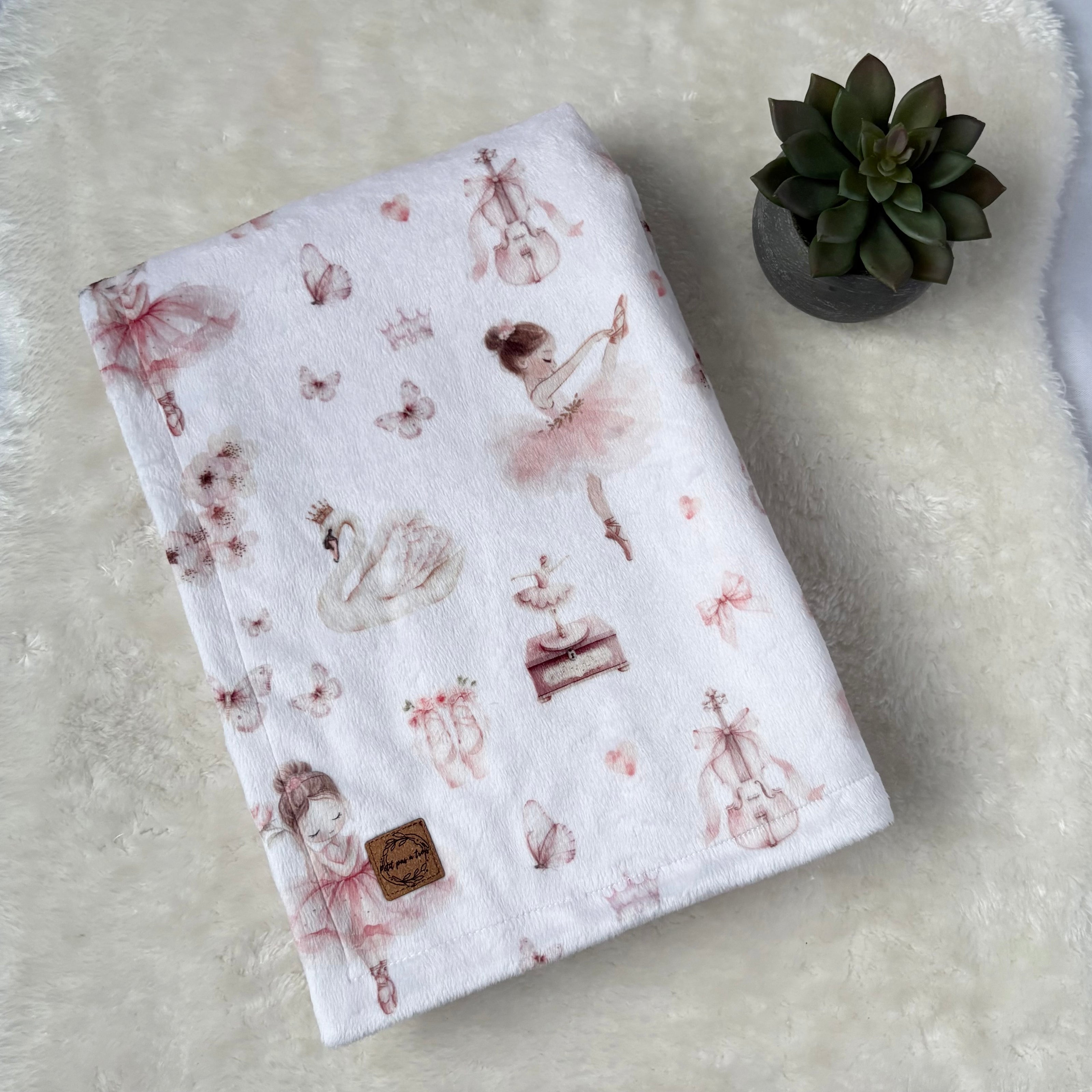 Couverture en minky - Ballerine