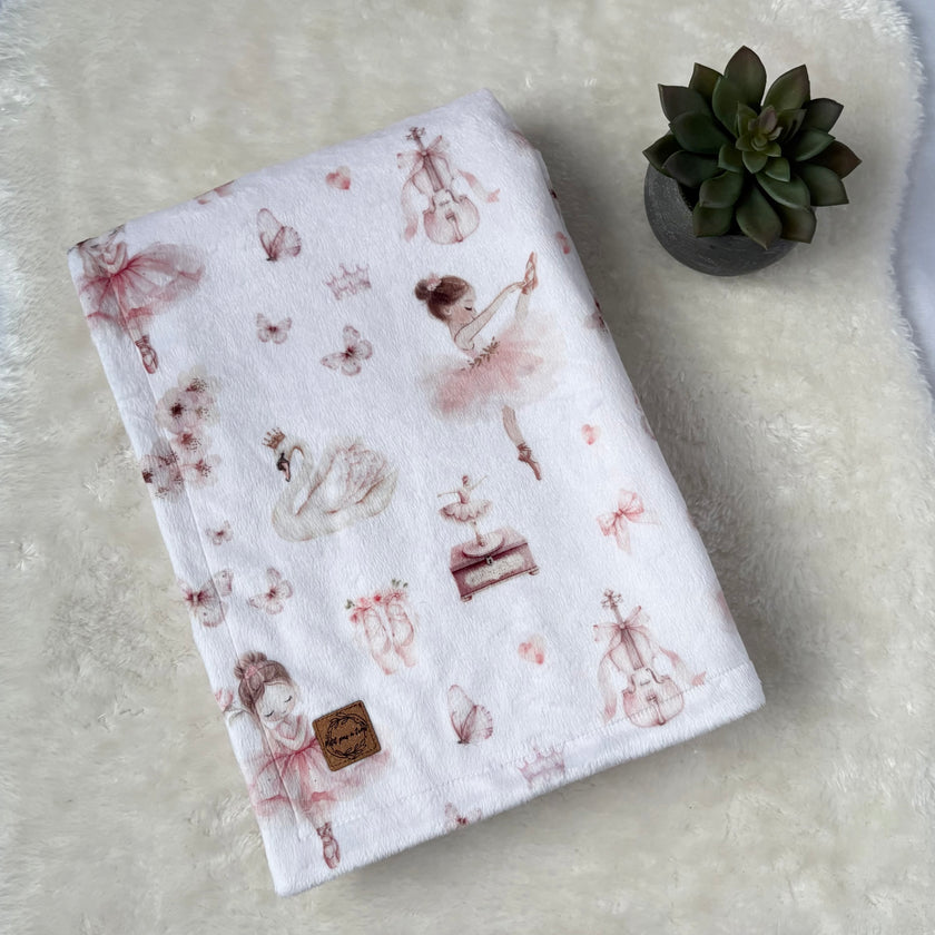 Couverture en minky - Ballerine