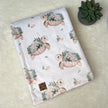 Couverture en minky - Tortues fleuris